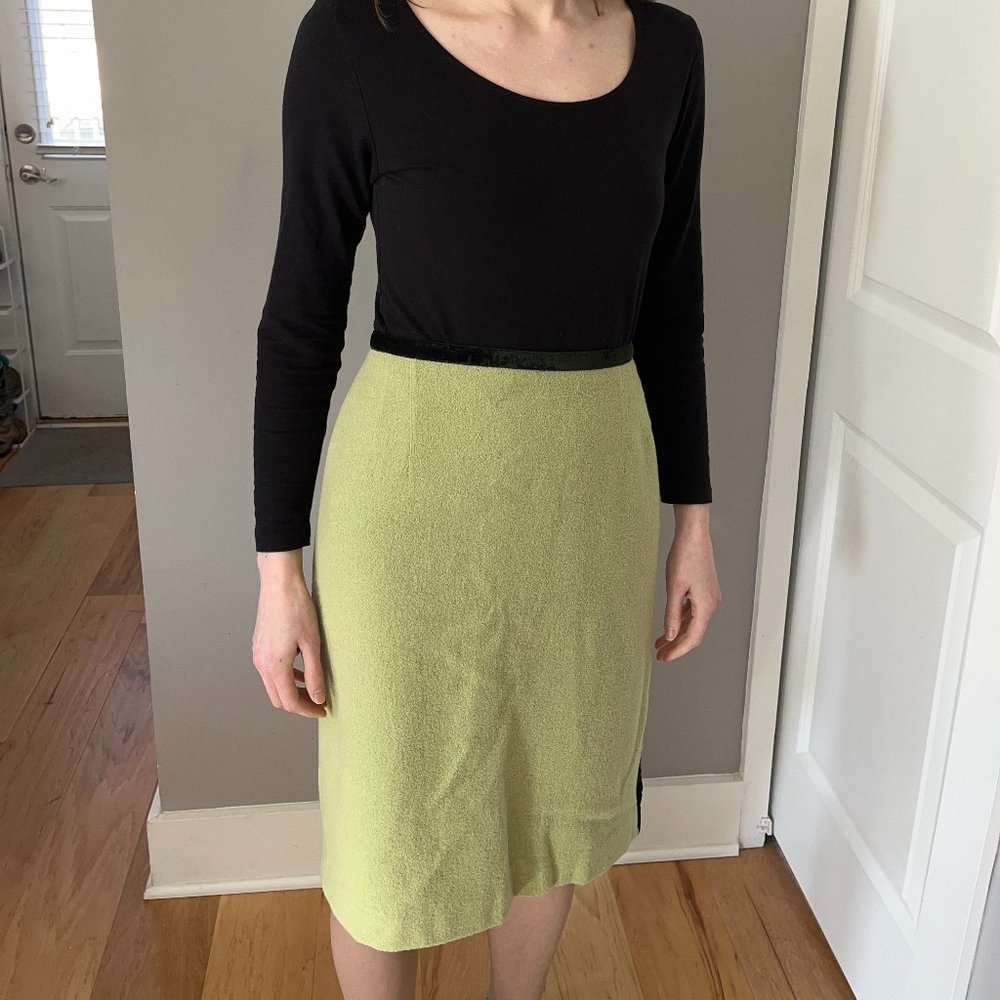 Pale Green Rena Lange Midi Skirt